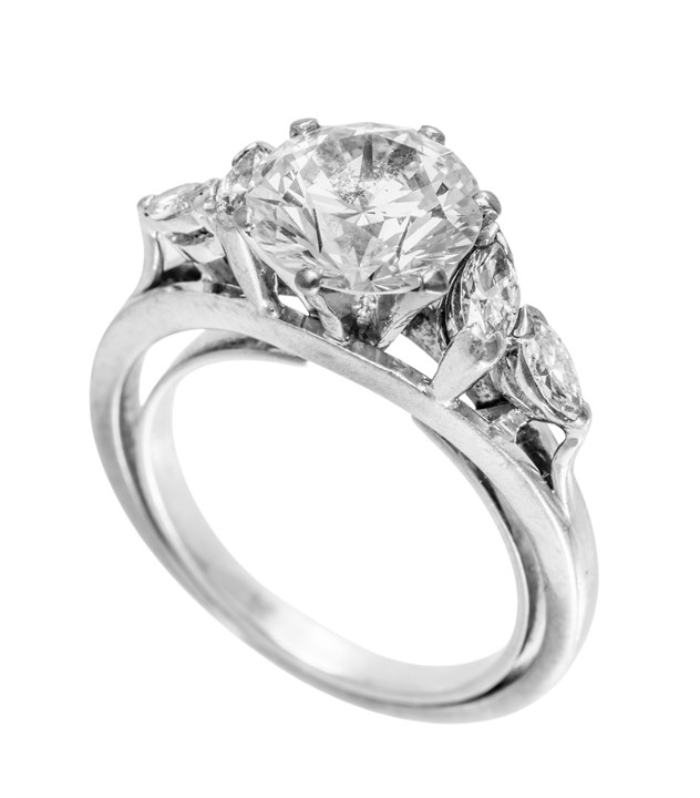 Solitaire diamantring 2.35 ct