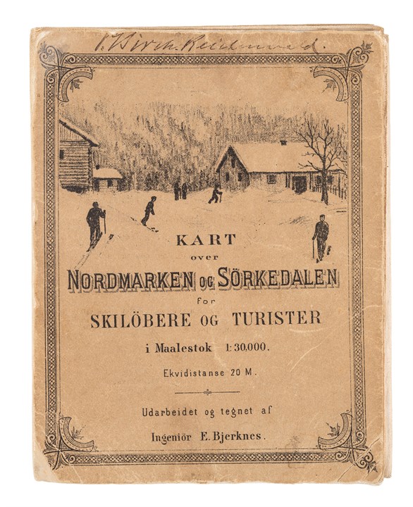 Kart over Nordmarken og Sörkedalen