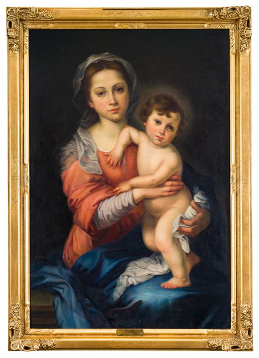 "Madonna con bambino, copia du Morillo" 1959