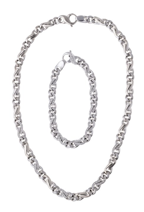 Smykkesett med diamanter