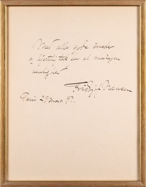 Hilsen fra Fridtjof Nansen