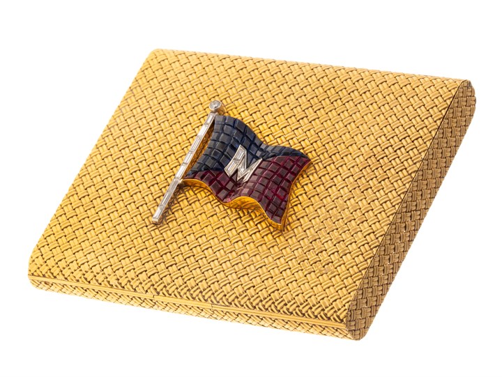 Visittkortholder i gull