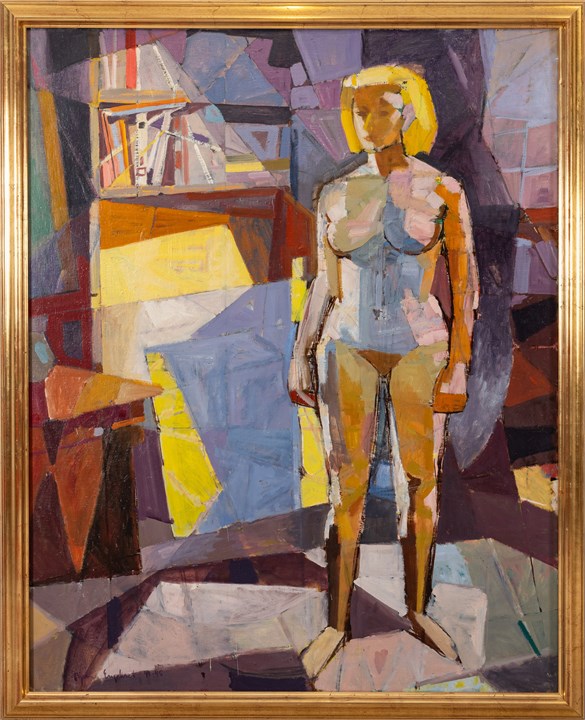 Interiør med figur, 1944/45