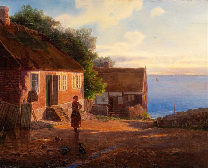 Tidlig morgen, Arildsleie i Skåne. 1872