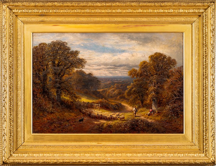 Landskap med gjeter og sauer