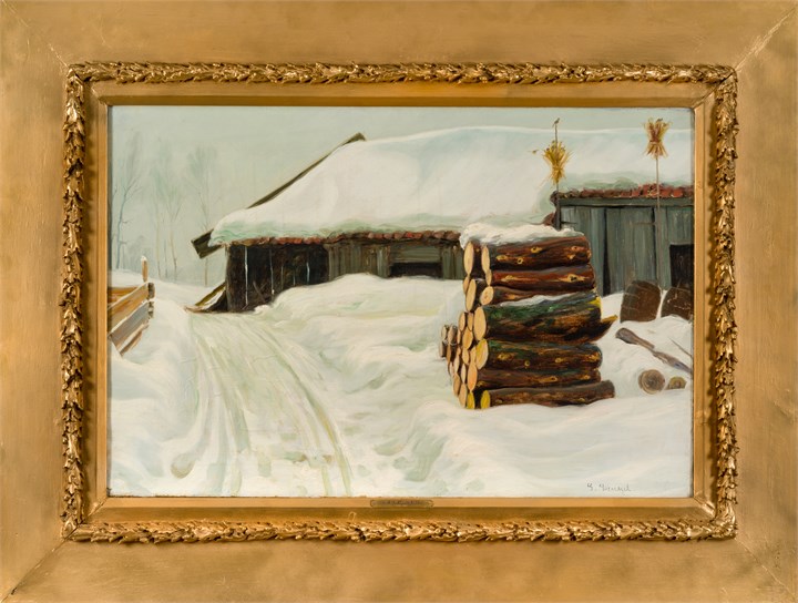 Vinter på gårdstunet