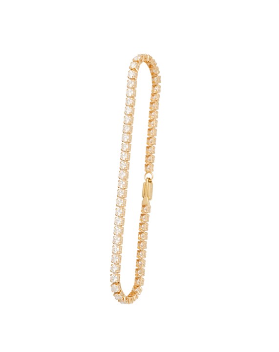 Tennisarmbånd med diamanter