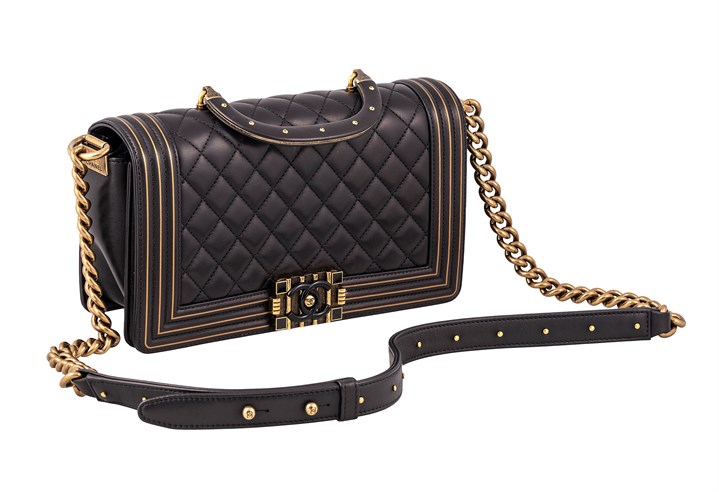 Boy studded handle flap