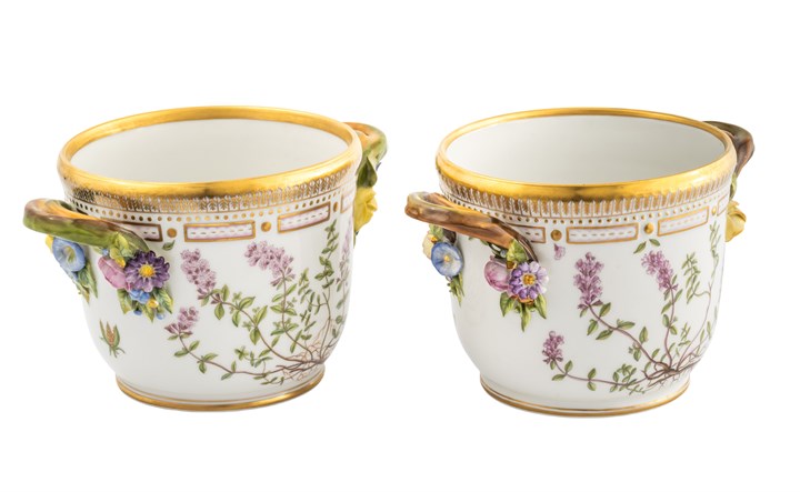 Flora Danica, cache pot. Et par.