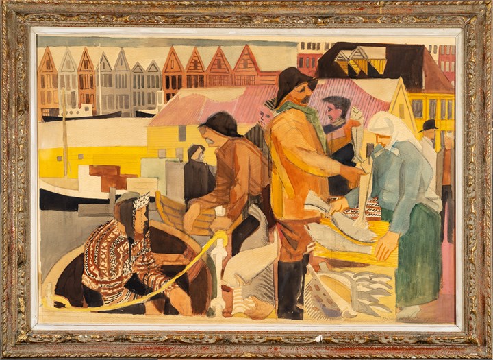 "Fisketorget i Bergen" 1954