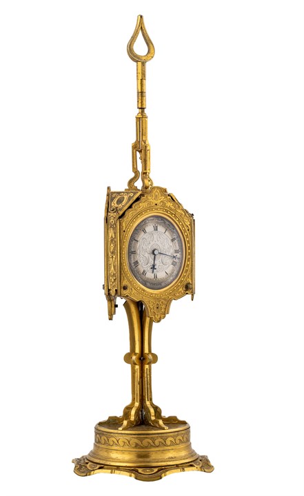 Skrivebordsur og kompass