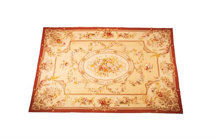 Needlepoint-teppe i Aubusson-stil