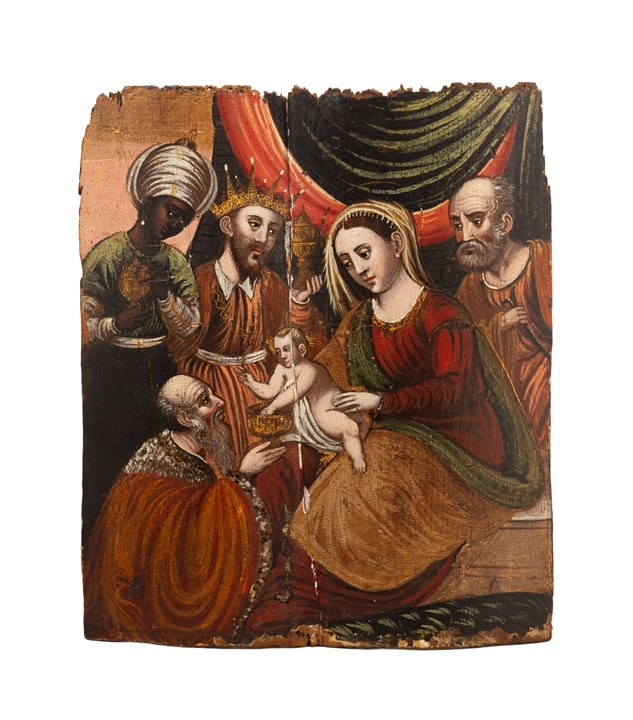 Innrammet fragment fra altertavle