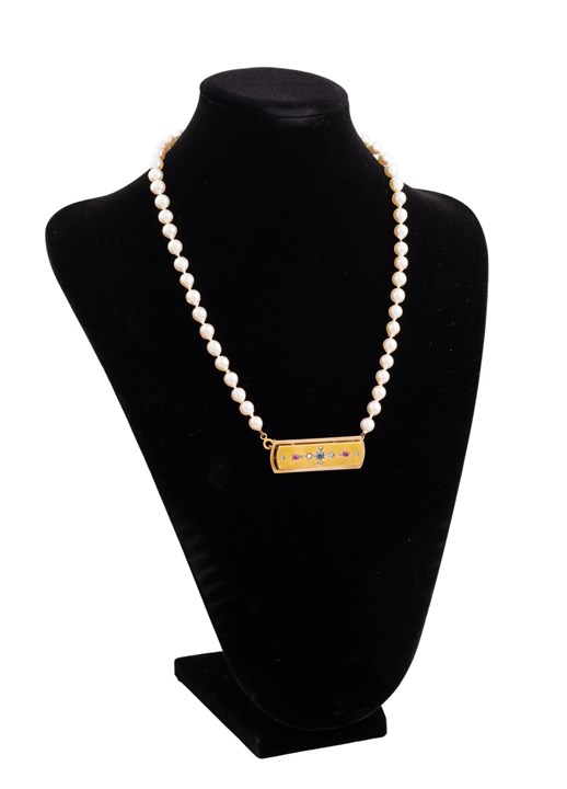 Jugend Collier med perler