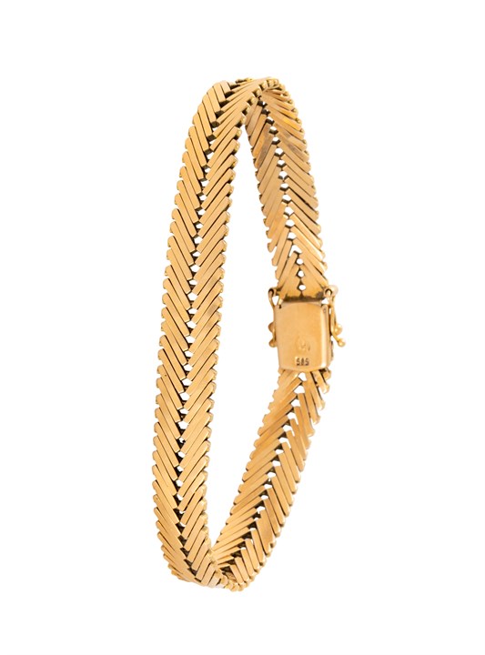 Gullarmbånd modell Revehale