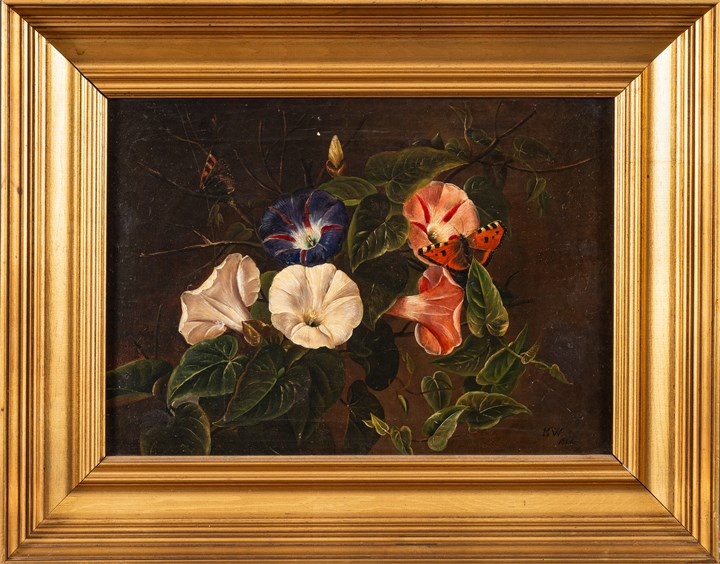 Blomster og sommerfugler, 1861