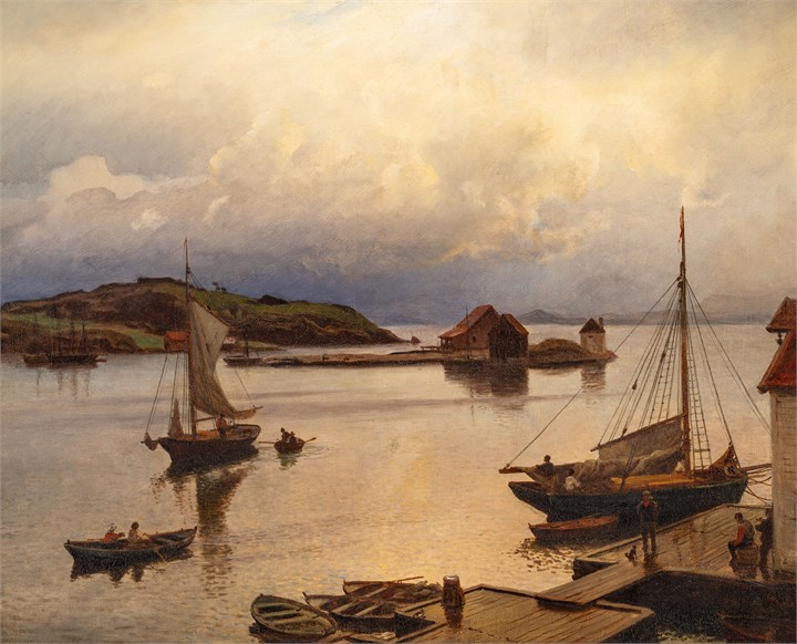 "Fiskerhavn, Gylte ved Drøbak" 1876