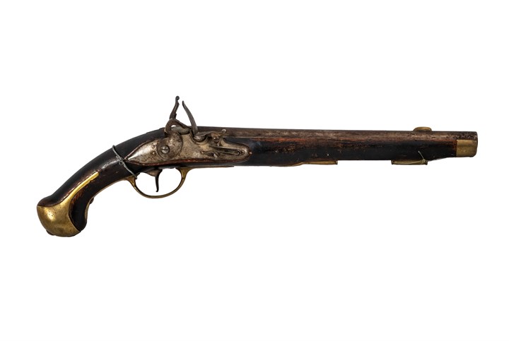 Rytterpistol M/1772. Proveniens: Familien Anker, Bogstad