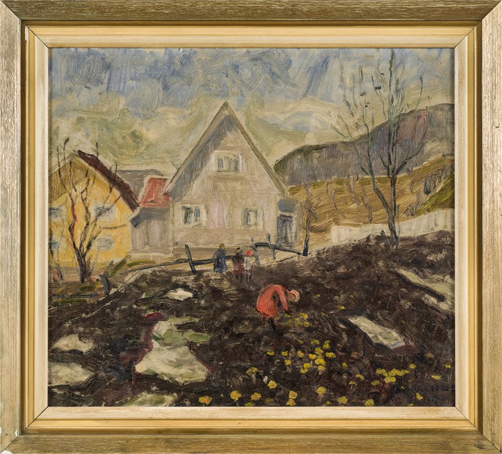 Arbeid i kjøkkenhagen, 1927