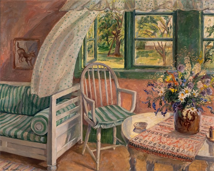 Interiør med sommerblomster