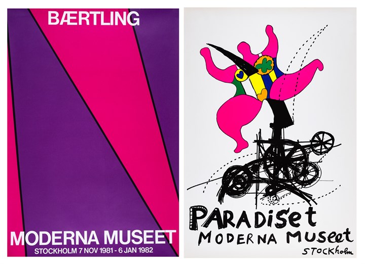 Utstillingsplakat Olle Bærtling og Moderna Museet Stockholm
