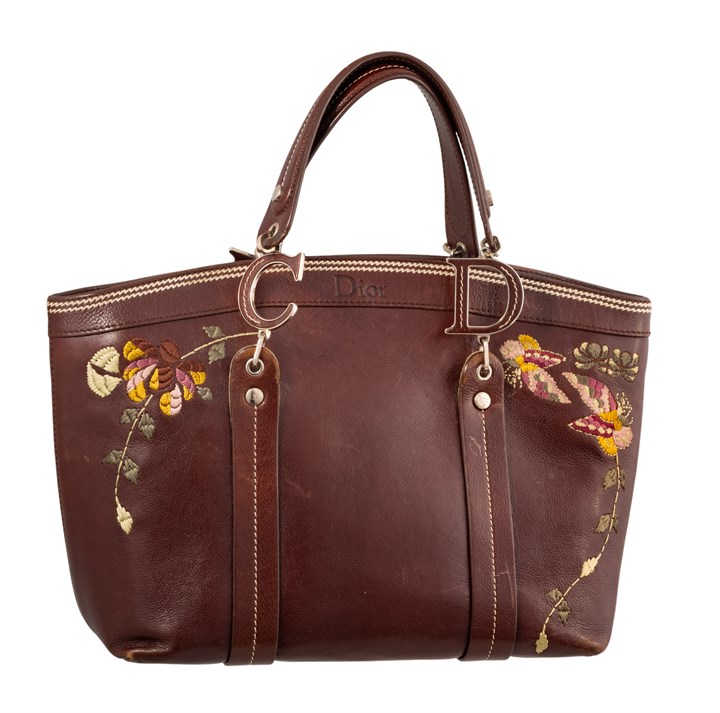 Floral Embroidered Tote