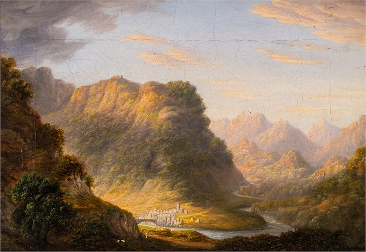 Landskap, muligens Interlaken, 1834