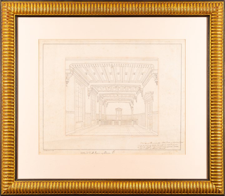 Det indre av Høyesterettsalen utført av Arkitekt Schirmer