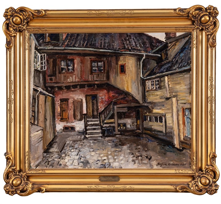 "Gårdsinteriør, Kristiania" 1925