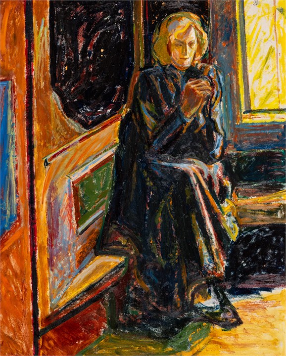 "Studie til Piken og fuglen" 1945