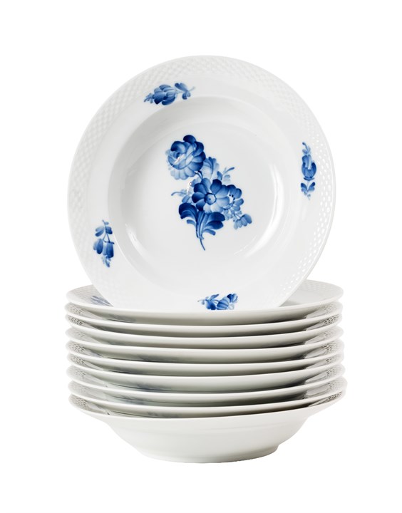 Små suppertallerkner - "Blå blomst"