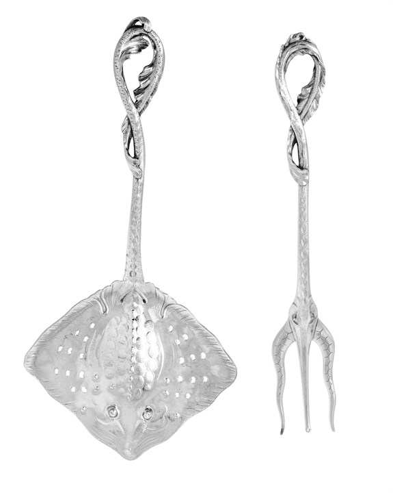 Anretnings- og serveringsbestikk til fisk