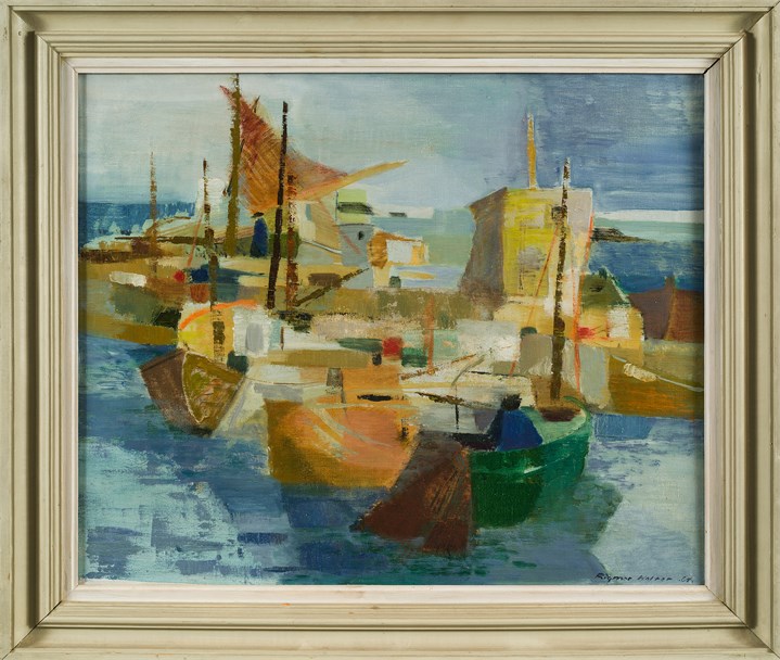 Fiskebåter ved middelhavet, 1964