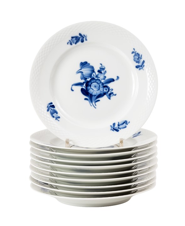 Frokosttallerkner - "Blå blomst"