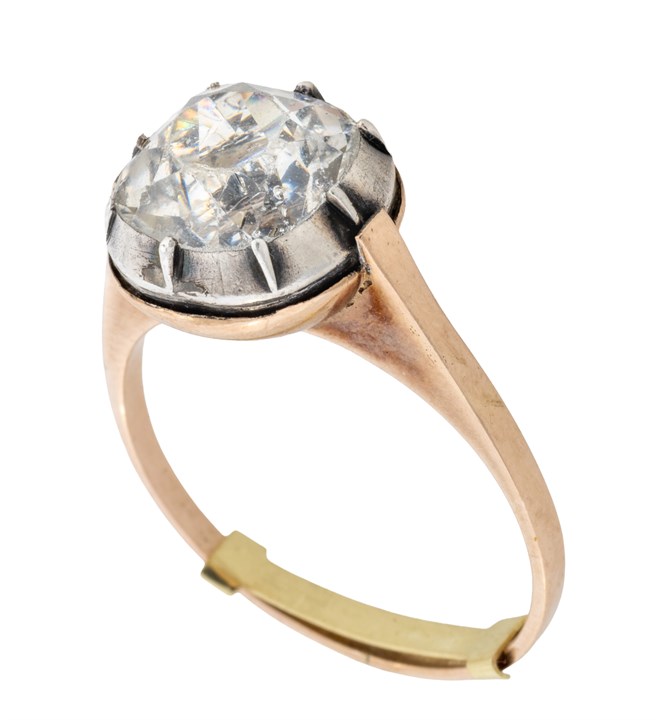 Solitaire ring med sten