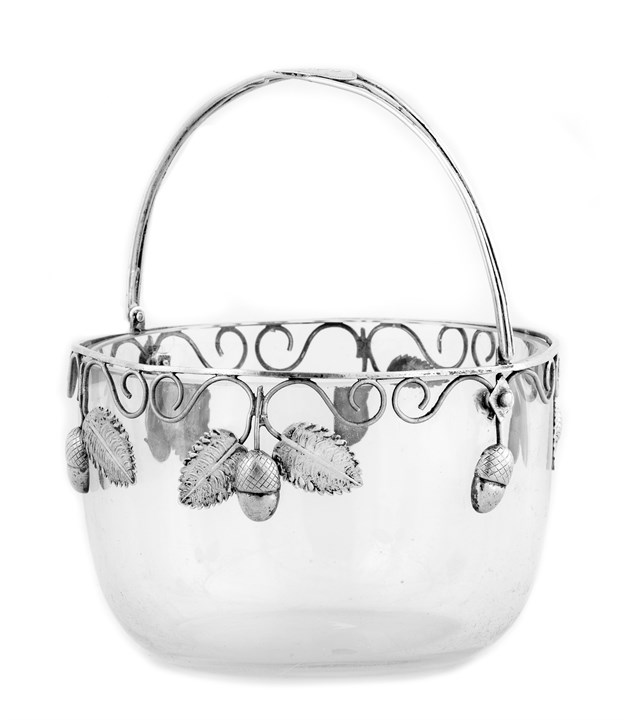 Kandisskål med sølvmontering