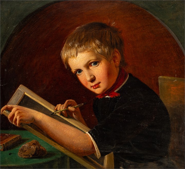 "En dreng der tegner" 1856