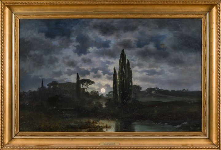 Sypresser i måneskinn, 1856