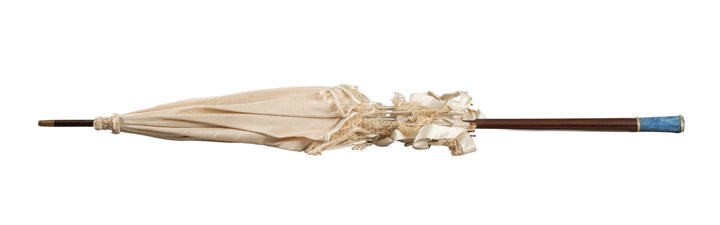 Parasollhåndtak i lapis lazuli og gull