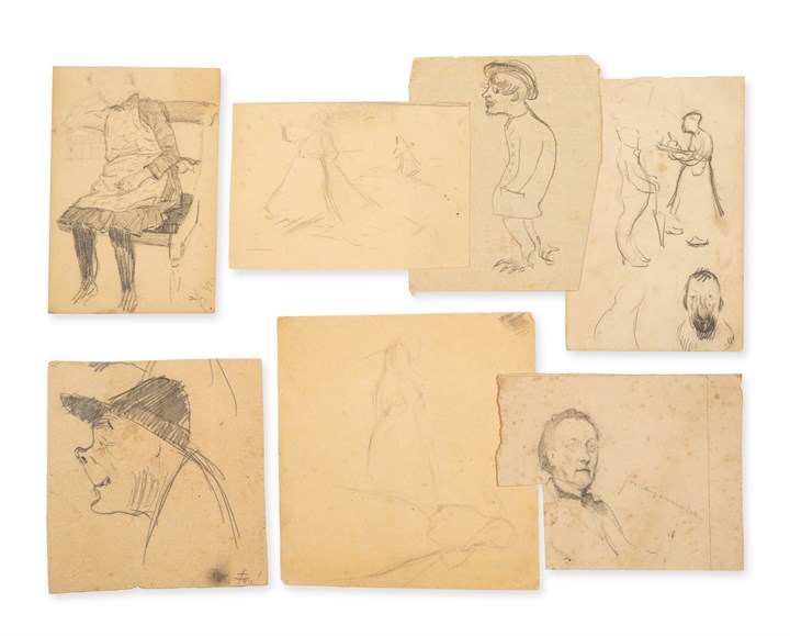 Samling skisser, 7 stk