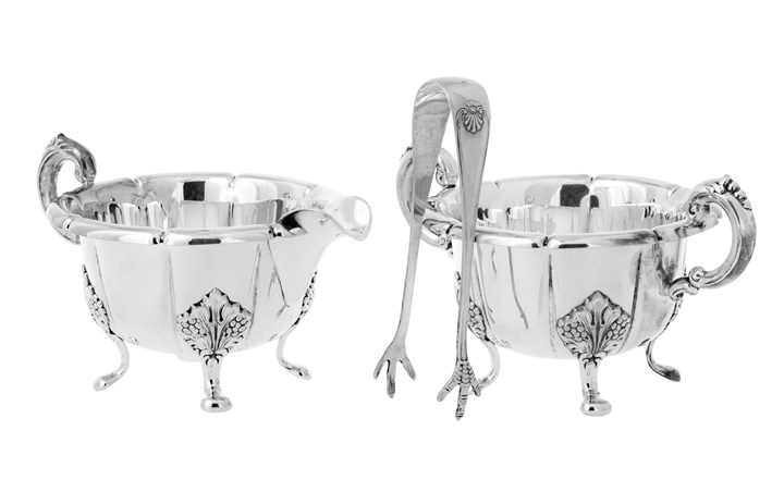 Sukker- og fløtesett med klype