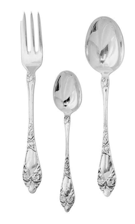 Kake- og dessertbestikk - "OPPHØIET ROSE"