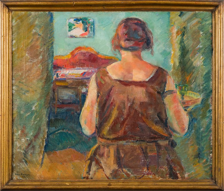 Kvinne i interiør, 1921