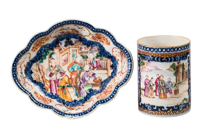 Krus og skål i porselen