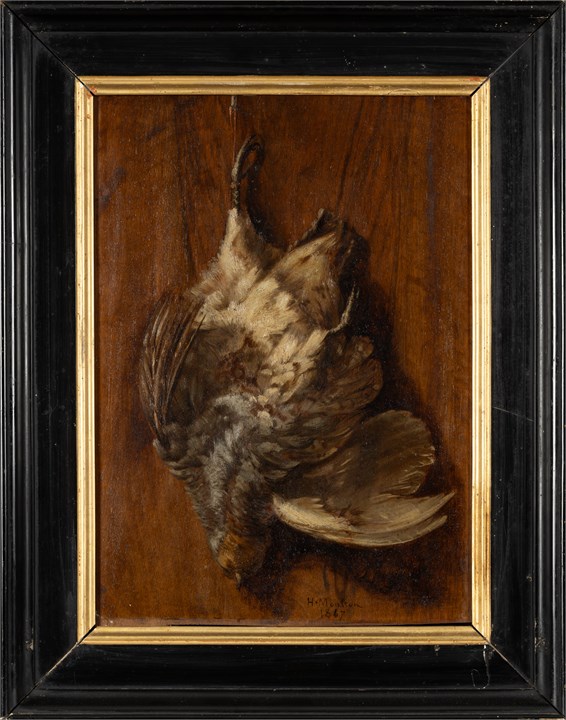 Trompe-l'œil med død fugl, 1867